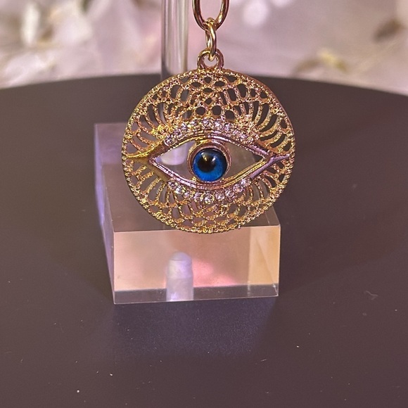 Evil Eye with Rhinestones Key Chain - Picture 4 of 4